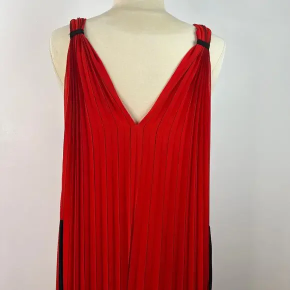 Ted Baker London Women Maleeta High/Low Red Dress Sleeveless Formal Flowy Size 4 - Picture 9 of 16